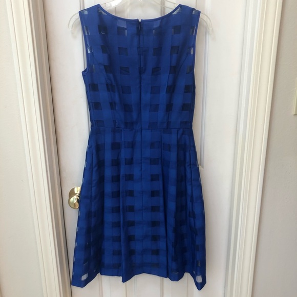 Ellen Tracy dress, royal blue, fitted waist, Sz 2 - Picture 10 of 14